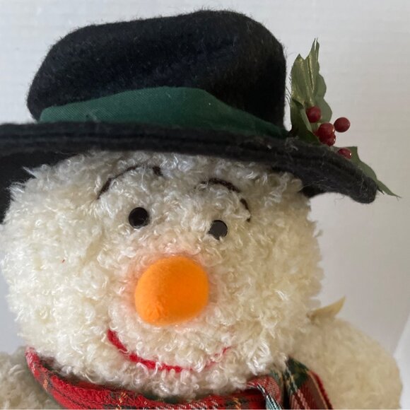 Overly-Raker Cole The Snowman Plush Designer Artisan w Hat Scarf Bell Shoes 1998 - Picture 5 of 10